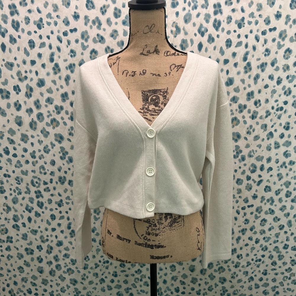 Zara knit cardigan /sweater. New with tags. Off white color